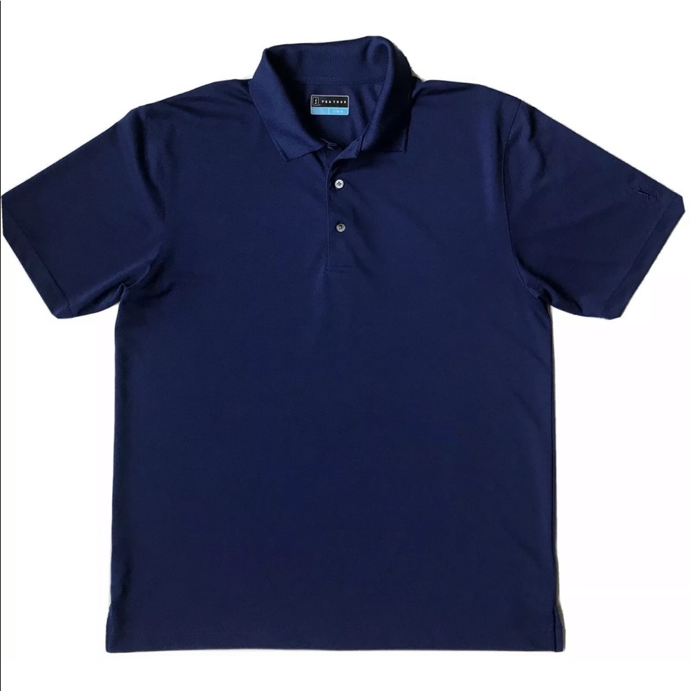 PGA Tour Size L Golf Polo Men’s Navy Blue Shirt